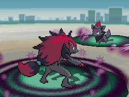 A Pokemon Battle in a Generation V game