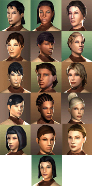 Females faces for the Jedi Exile