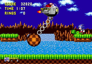 Dr. Robotnik, as the first boss in a Sonic game.