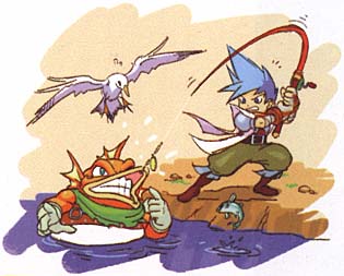 Fishing is a staple of the Breath of Fire franchise 