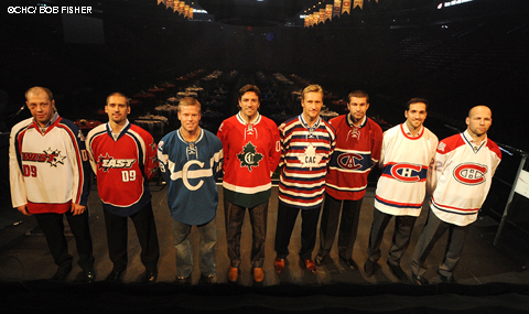 New All stars jerseys and the Habs jerseys worn through their existance