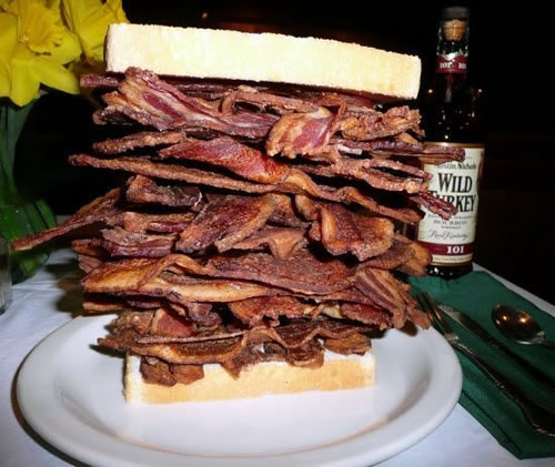 Bacon and whiskey... bacon really does go with everything.