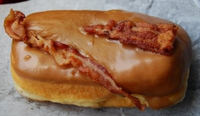 Donuts and bacon, a match made in heaven.