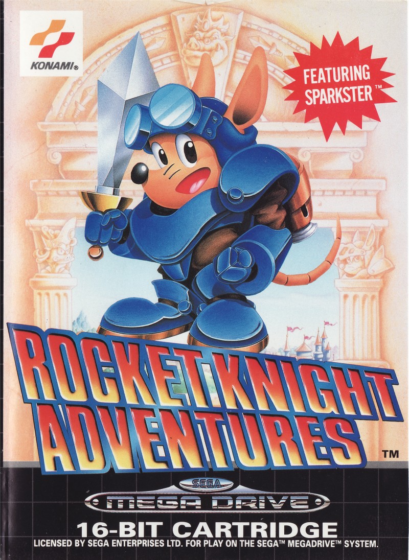 Rocket Knight Adventures Mega Drive front