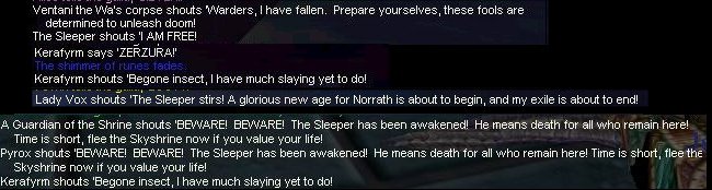 Reactions to Kerafyrm's death throughout Norrath.