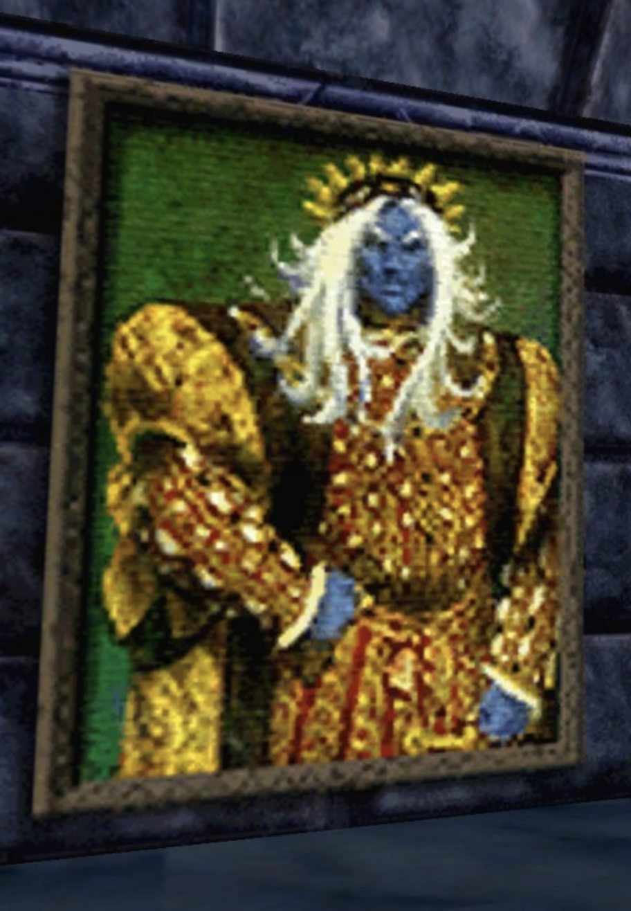 A painting of Mayong Mistmoore found in Castle Mistmoore
