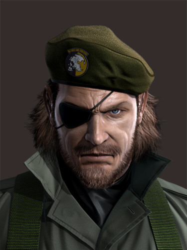 Concept art from Peace Walker, but still. Look at the color of his eye! 