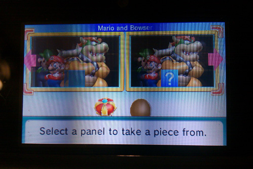 Patrick helped me finally complete my Mario and Bowser puzzle. 