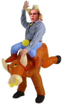 Brad Rides Inflatable bull