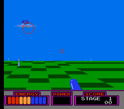 Z Gundam: Hot Scramble (1986) first displayed the player's weapon on screen.