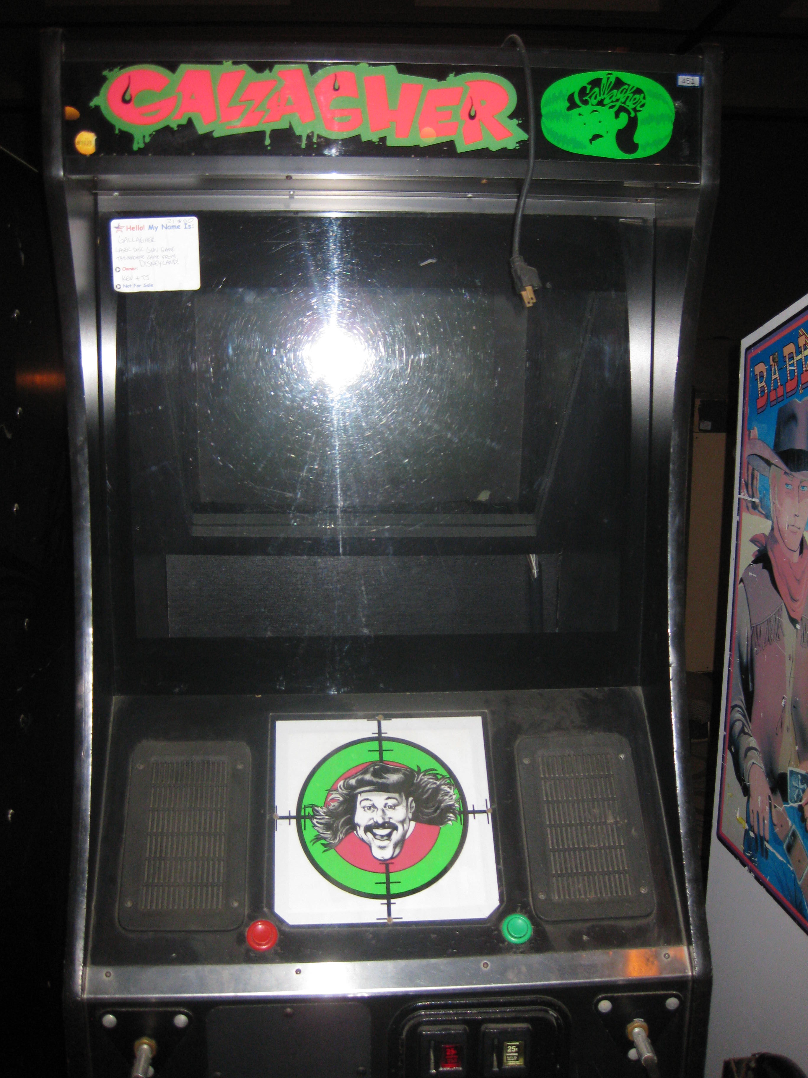 Where else are you gonna find a Gallagher arcade machine?  