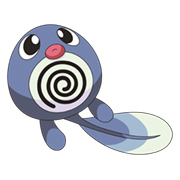 Poliwag has a spiral on its white belly, how enchanting!
