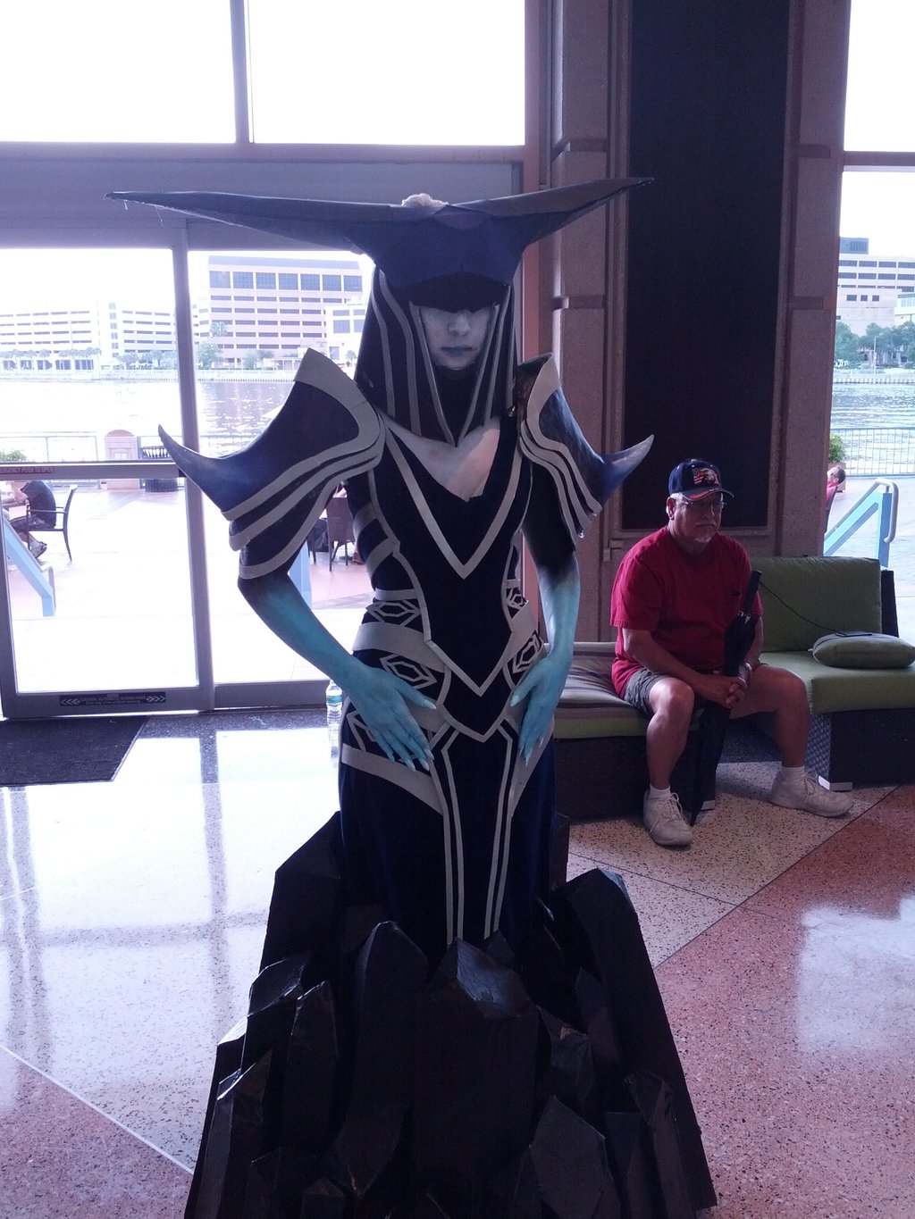 I chose this because it's not only impressive cosplay but hilarious..how does she move, a trolley? Alas the guy behind her was not impressed in the slightest. He's more of a Taric fan.