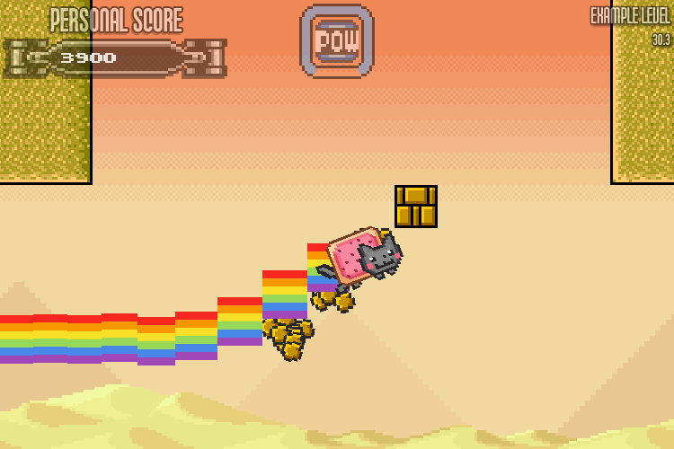 Nyan Cat's rainbow trail might have been the hardest thing to get right.