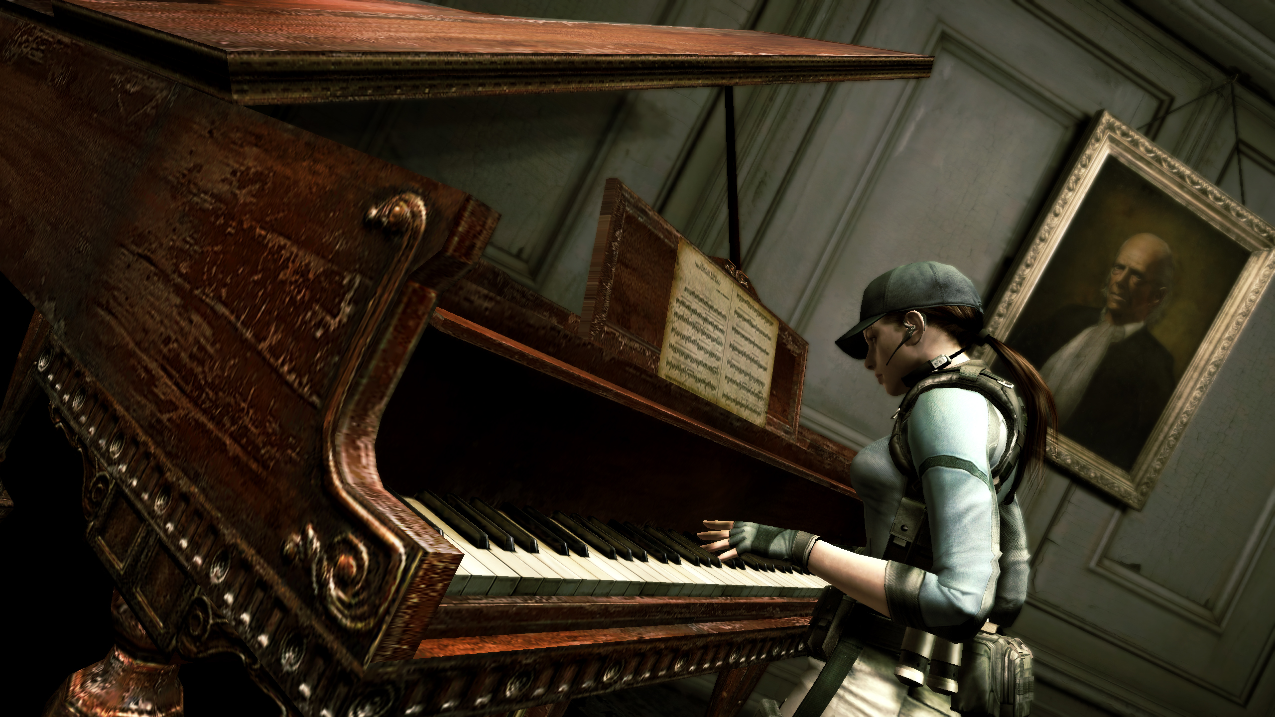 Музыка игра 18. Пианино резидент эвил. Resident Evil 1 пианино. Resident Evil 5.