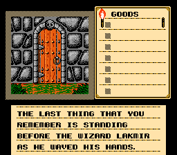 The entrance to Castle Shadowgate in the NES version.