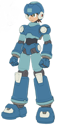 This was Mega Man's design from the scrapped Mega Man Legends 3 and is, along with classic Mega Man, my favorite Mega Man design. Mega Man!