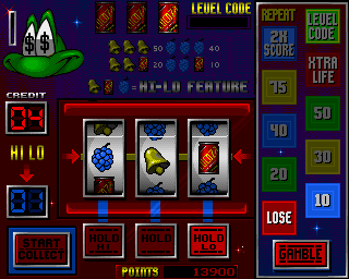 End of level slot machine.