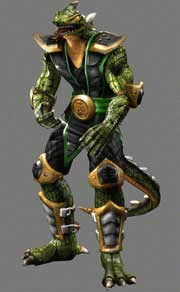 Reptile's appearance in Mortal Kombat: Deadly Alliance.