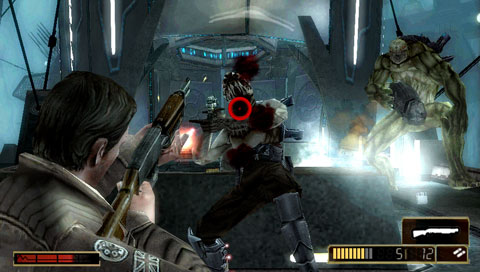 The PSP-oriented controls make this a shooter that works on a handheld.