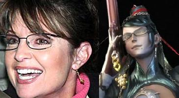 Sarah Palin in real life, and in Video game form.