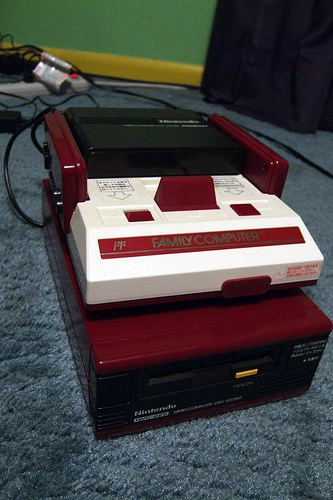 The Famicom, Nintendo's famous Japanese 8-bit console.