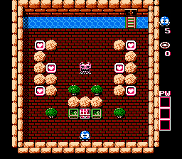 As mentioned every level looks like this. I didn't get this far in my short session but I have vague memories of this monster mirroring all of Lolo's moves. 