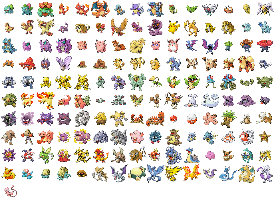 All of Red's Pokémon 