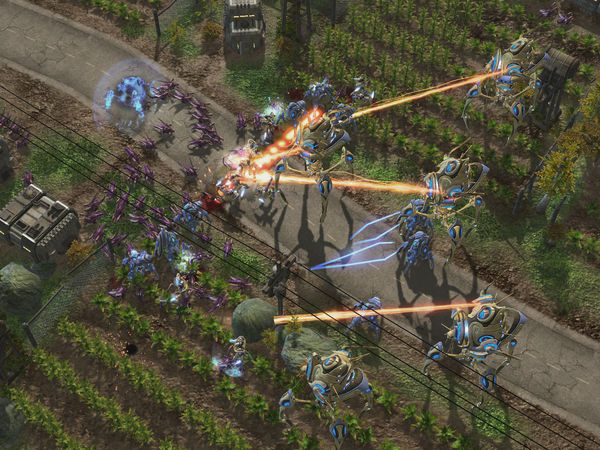 I hear StarCraft II patch 1.6 adds riot shields to the game.