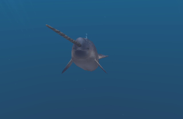  I saw a Narwhal in Endless Ocean. I took this picture.