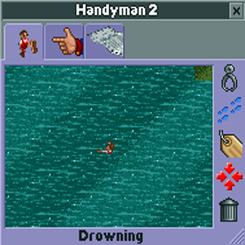 A handyman drowning