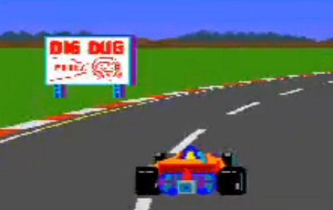  A Dig Dug billboard appearing in Pole Position.