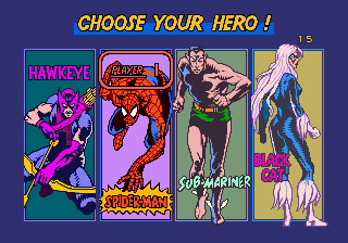 The Character Select Screen Showing off the Four Playable Characters 