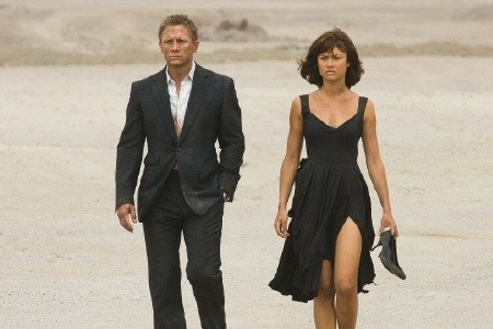 Bond and his lady friend make a lovely couple,she doesn't mind him blowing stuff up or killing people.