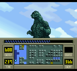 Players guide Godzilla using the map
