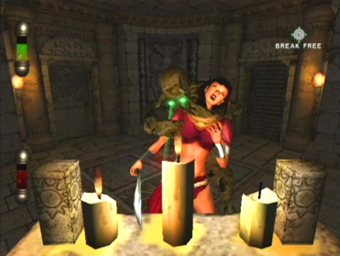 I'm three hours into Eternal Darkness. This will make sense to those who have played: green.