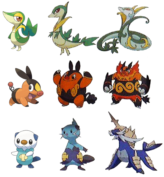 Tiny Starters (Gen 5), Pokémon