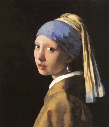  Head of a Girl in a Turban/Girl with a Pearl Earring, Vermeer