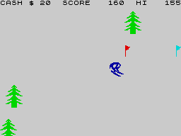 Horace during the skiing part of the game.  