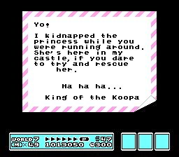  Wow, Bowser was super casual about princess stealing by his THIRD game. (Yes, I'm avoiding the obvious Koopa joke.) 