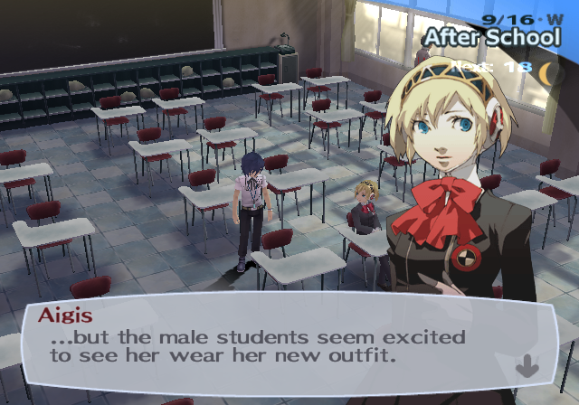 So does the female student with a thing for Mitsuru. She's looking for thrills wherever.