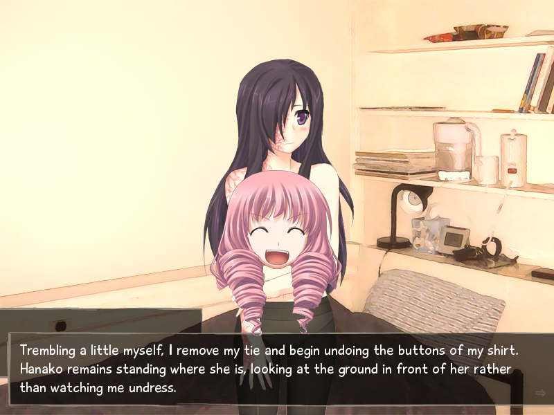 Wait, we're going sex scene now? God, even Hanako's checking out. (Not that that will make things less awkward.)