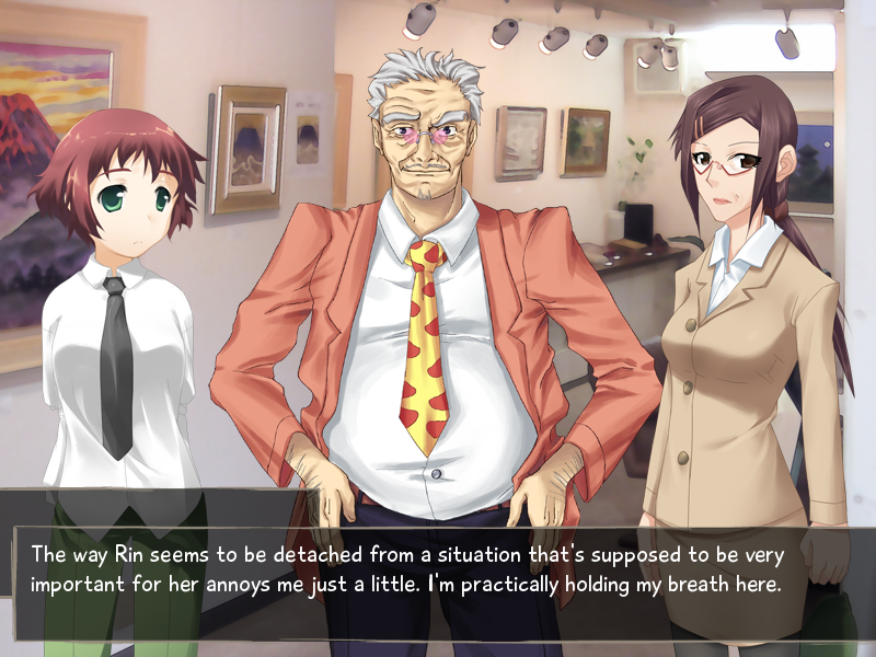 Hisao's had the breath scared out of him; Rin's spacing out like a motherfucker; and Sae vaguely disapproves of her circumstances. This makes WAY too much sense.