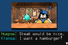 Klonoa and Huepow, working together for the better of the kingdom.