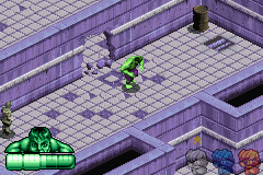 The isometric Game Boy Advance Hulk game.