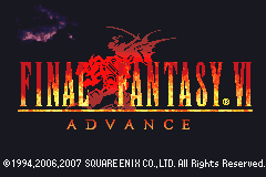 Title screen of Final Fantasy VI Advance