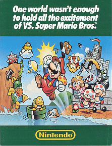 A promotional poster for Vs. Super Mario Bros.