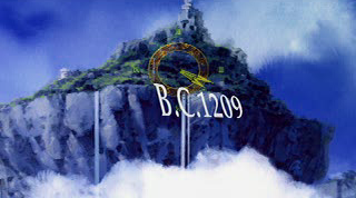 The floating kingdom of Zeal as it appears in a cutscene.