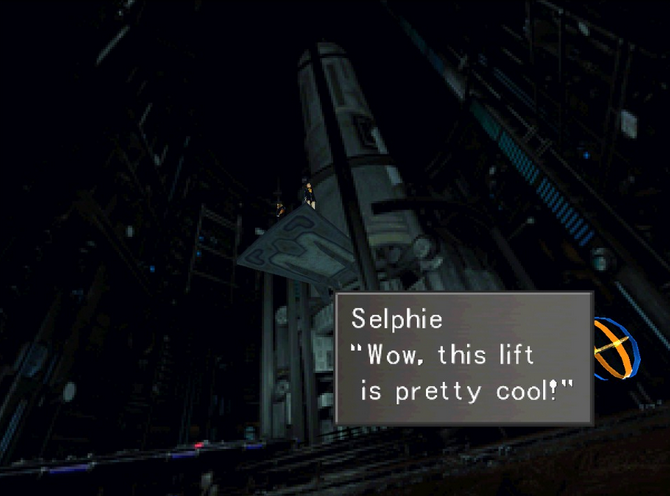 So Selphie has never seen an escalator before?