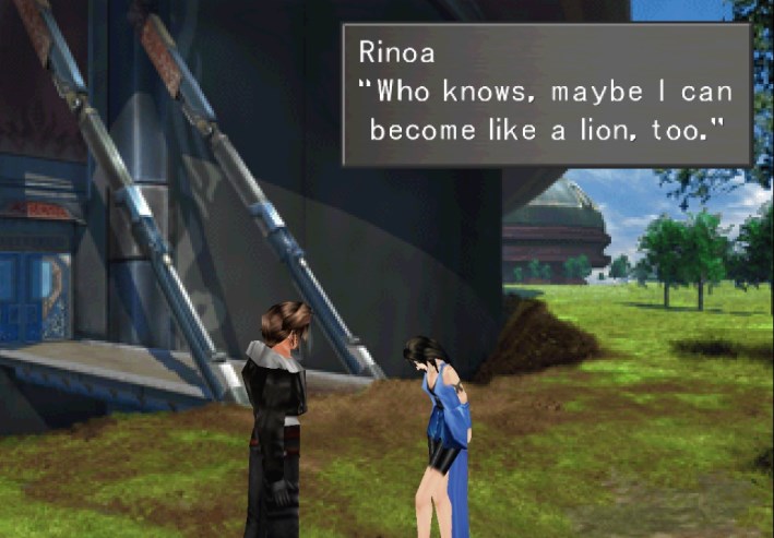 Maybe Rinoa DID fall down from the ledge she was hanging from